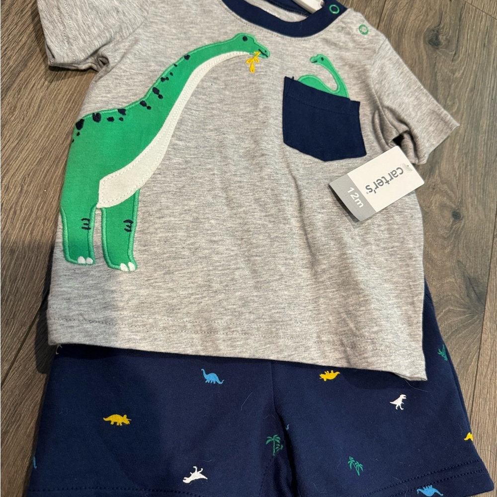 Carter's Gray and Navy Toddler Shirt